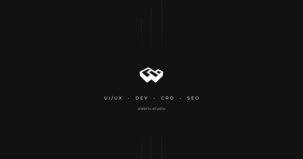 Webrix Studio | UI/UX • DEV • CRO • SEO